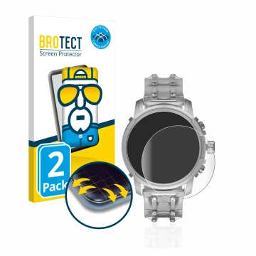 Front side of a product packaging with the brand logo BROTECT. Next to it is the device Diesel Griffed (45,5 mm) shown with th