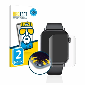 Front side of a product packaging with the brand logo BROTECT. Next to it is the device Levowatch Doitx 2 shown with the corre