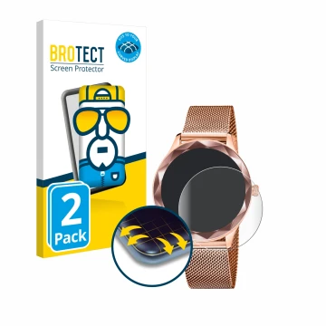 Front side of a product packaging with the brand logo BROTECT. Next to it is the device Lotus SMARTIME 50036/1 shown with the 