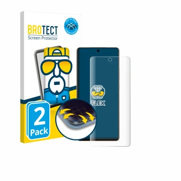 Front side of a product packaging with the brand logo BROTECT. Next to it is the device Vivo X100 Pro shown with the correspon