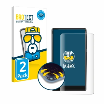 Front side of a product packaging with the brand logo BROTECT. Next to it is the device innioasis G1-80G shown with the corres