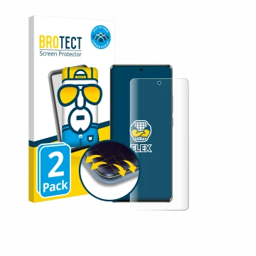 Front side of a product packaging with the brand logo BROTECT. Next to it is the device Ulefone Note 17 Pro shown with the cor