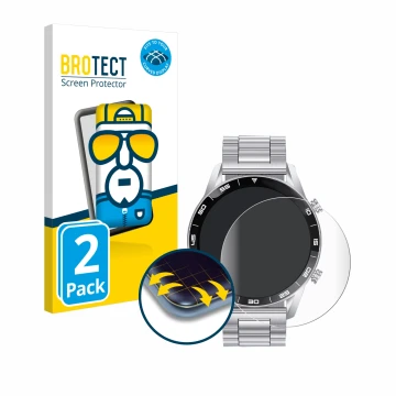 Front side of a product packaging with the brand logo BROTECT. Next to it is the device Foxbox SML1-C PRO 1.43