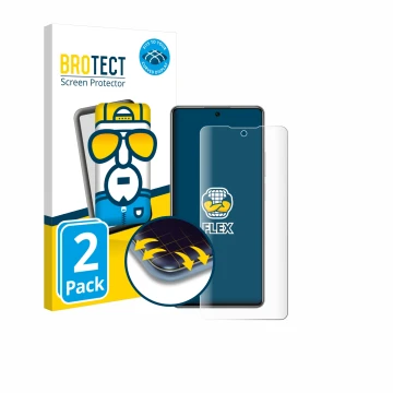 Front side of a product packaging with the brand logo BROTECT. Next to it is the device Xiaomi 11T 5G shown with the correspon