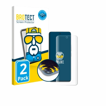 Front side of a product packaging with the brand logo BROTECT. Next to it is the device Honor 200 shown with the corresponding