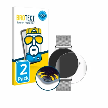 Front side of a product packaging with the brand logo BROTECT. Next to it is the device Watcho Ultra Pro shown with the corres