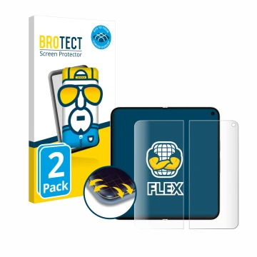 Front side of a product packaging with the brand logo BROTECT. Next to it is the device Google Pixel 9 Pro Fold (Inner display