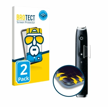 Front side of a product packaging with the brand logo BROTECT. Next to it is the device Oral-B iO 10 shown with the correspond