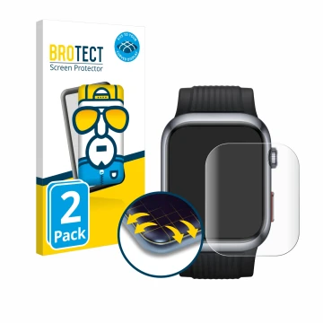 Front side of a product packaging with the brand logo BROTECT. Next to it is the device Huawei Watch D2 shown with the corresp