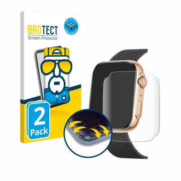 Front side of a product packaging with the brand logo BROTECT. Next to it is the device Powerwill Smartwatch 1.91