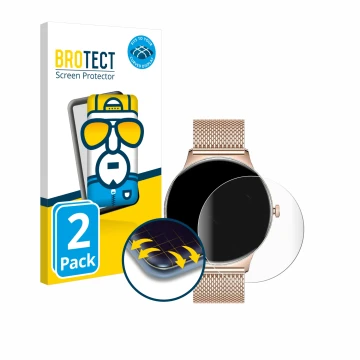 Front side of a product packaging with the brand logo BROTECT. Next to it is the device LIGE FV12 1.43