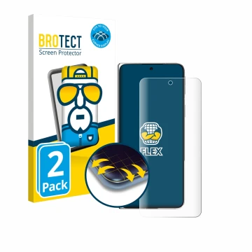 Front side of a product packaging with the brand logo BROTECT. Next to it is the device Oppo Find N5 shown with the correspond