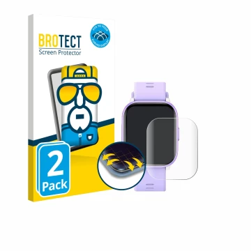 Front side of a product packaging with the brand logo BROTECT. Next to it is the device meoonley W99 1.5