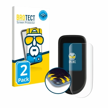 Front side of a product packaging with the brand logo BROTECT. Next to it is the device Segway Ninebot F3 Pro D shown with the