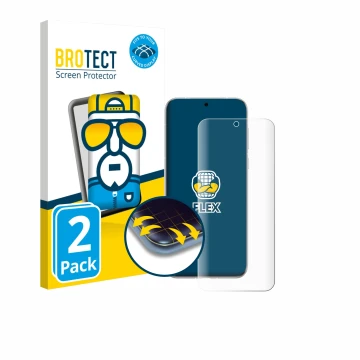 Front side of a product packaging with the brand logo BROTECT. Next to it is the device Huawei Pura 80 Ultra shown with the co