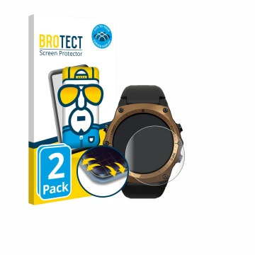 Front side of a product packaging with the brand logo BROTECT. Next to it is the device Shearwater Teric dive computer shown w