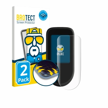 Front side of a product packaging with the brand logo BROTECT. Next to it is the device Segway Ninebot F3 D shown with the cor