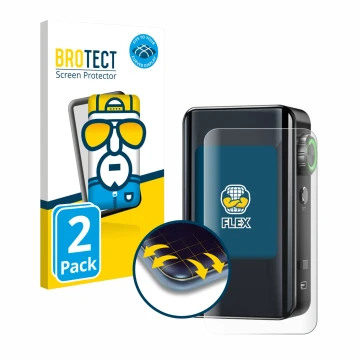 Front side of a product packaging with the brand logo BROTECT. Next to it is the device Lost Vape Centaurus Bt200 shown with t