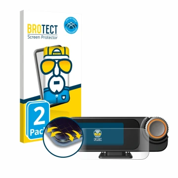 Front side of a product packaging with the brand logo BROTECT. Next to it is the device DJI Mic 3 (Receiver) shown with the co