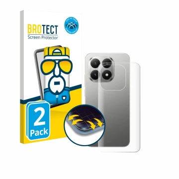 Front side of a product packaging with the brand logo BROTECT. Next to it is the device Xiaomi 15T (Back) shown with the corre