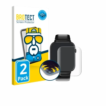 Front side of a product packaging with the brand logo BROTECT. Next to it is the device Oukitel V3 1.83