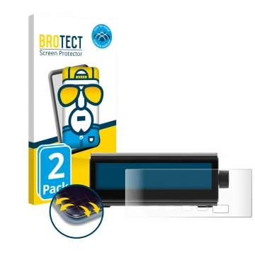 Front side of a product packaging with the brand logo BROTECT. Next to it is the device EcoFlow RAPID Pro shown with the corre