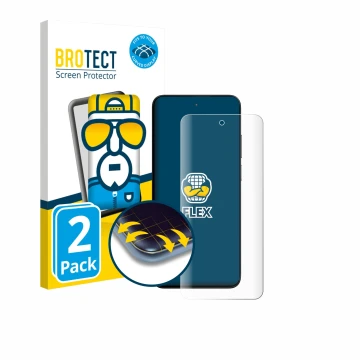 Front side of a product packaging with the brand logo BROTECT. Next to it is the device iiiF150 Action 15 shown with the corre