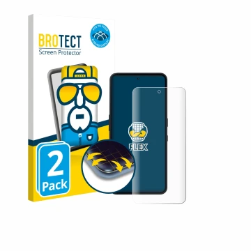 Front side of a product packaging with the brand logo BROTECT. Next to it is the device Nothing Phone (3a) Lite shown with the