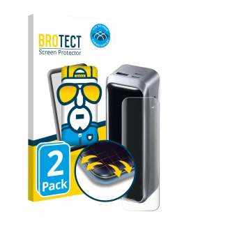 Front side of a product packaging with the brand logo BROTECT. Next to it is the device Anker Prime 220 W shown with the corre