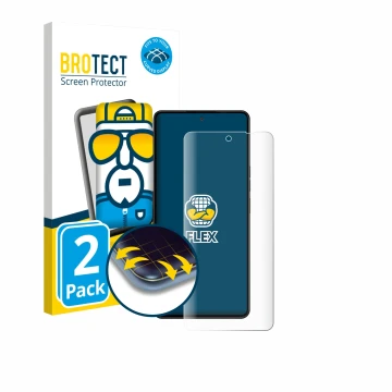 Front side of a product packaging with the brand logo BROTECT. Next to it is the device Gigaset GS6 Pro shown with the corresp