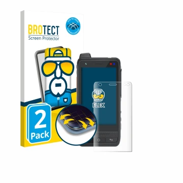 Front side of a product packaging with the brand logo BROTECT. Next to it is the device Uniwa F400 shown with the correspondin