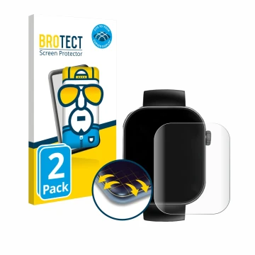 Front side of a product packaging with the brand logo BROTECT. Next to it is the device Cillso T80 2.01