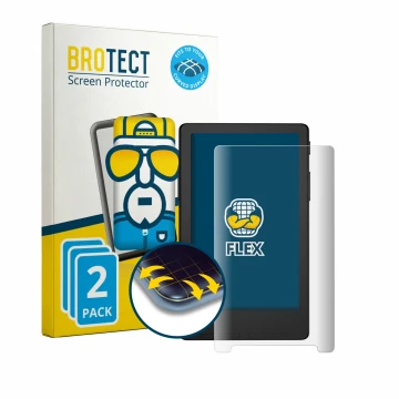 Front side of a product packaging with the brand logo BROTECT. Next to it is the device Xteink X4 Classic (X4 V2) shown with t