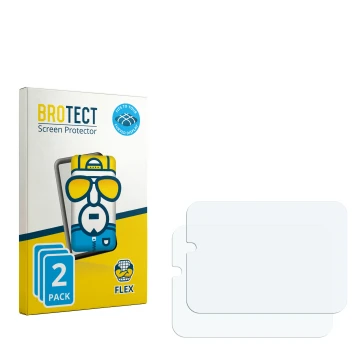 Front side of a product packaging with the brand logo BROTECT. Next to it is the corresponding screen protector.