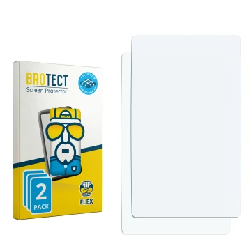 Front side of a product packaging with the brand logo BROTECT. Next to it is the corresponding screen protector.