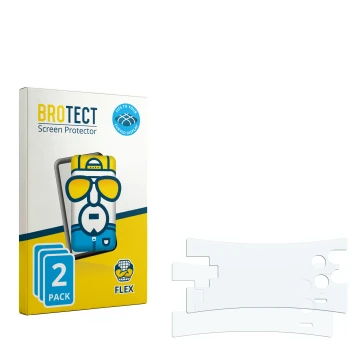 Front side of a product packaging with the brand logo BROTECT. Next to it is the corresponding screen protector.