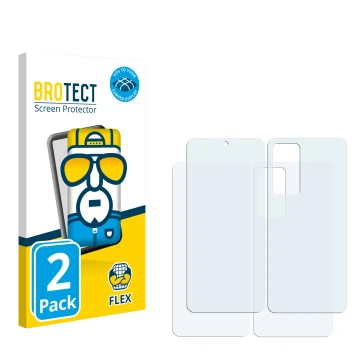 Front side of a product packaging with the brand logo BROTECT. Next to it is the corresponding screen protector.