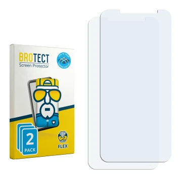 Front side of a product packaging with the brand logo BROTECT. Next to it is the corresponding screen protector.