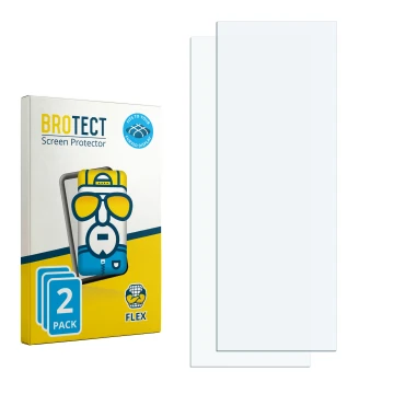 Front side of a product packaging with the brand logo BROTECT. Next to it is the corresponding screen protector.