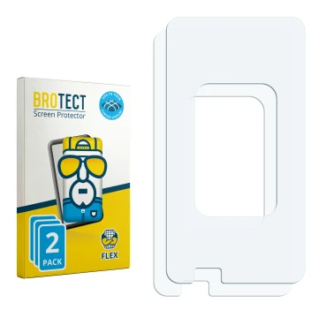 Front side of a product packaging with the brand logo BROTECT. Next to it is the corresponding screen protector.