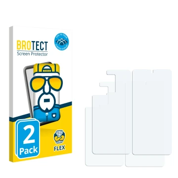 Front side of a product packaging with the brand logo BROTECT. Next to it is the corresponding screen protector.
