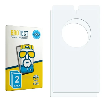 Front side of a product packaging with the brand logo BROTECT. Next to it is the corresponding screen protector.