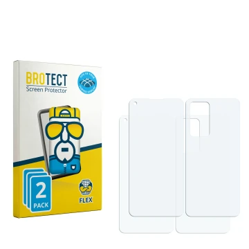 Front side of a product packaging with the brand logo BROTECT. Next to it is the corresponding screen protector.