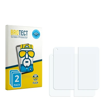 Front side of a product packaging with the brand logo BROTECT. Next to it is the corresponding screen protector.