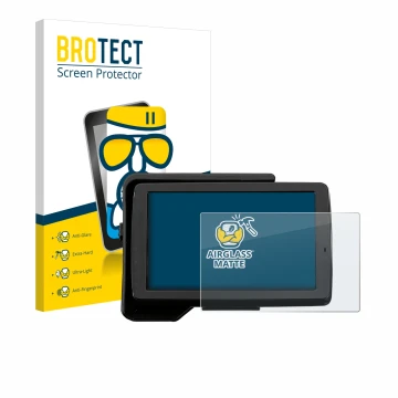 Front side of a product packaging with the brand logo BROTECT. Next to it is the device BMW R 1200 GS 2013-2019 Navigator V 5