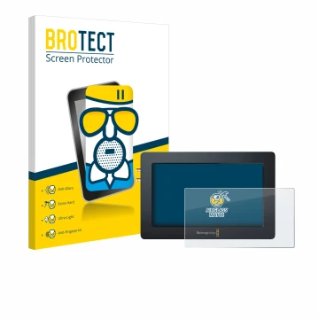 Front side of a product packaging with the brand logo BROTECT. Next to it is the device Blackmagic Design Blackmagic Video Ass