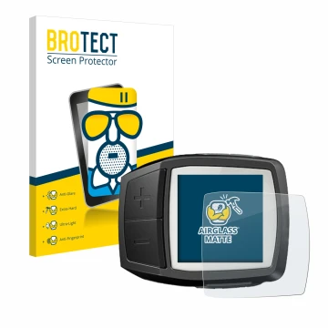 Front side of a product packaging with the brand logo BROTECT. Next to it is the device Bosch Purion shown with the correspond