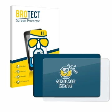 Front side of a product packaging with the brand logo BROTECT. Next to it is the device Wacom Cintiq Pro 16 shown with the cor