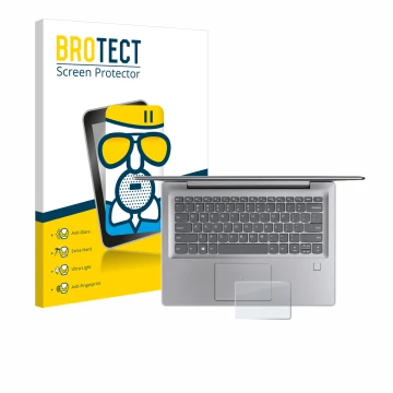 Front side of a product packaging with the brand logo BROTECT. Next to it is the device Lenovo IdeaPad 530s (14