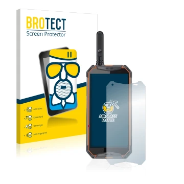 Front side of a product packaging with the brand logo BROTECT. Next to it is the device Ulefone Armor 3w shown with the corres